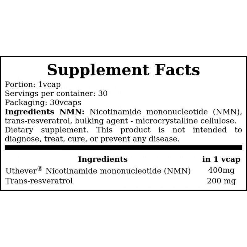 NMN with Resveratrol - 30vcaps.