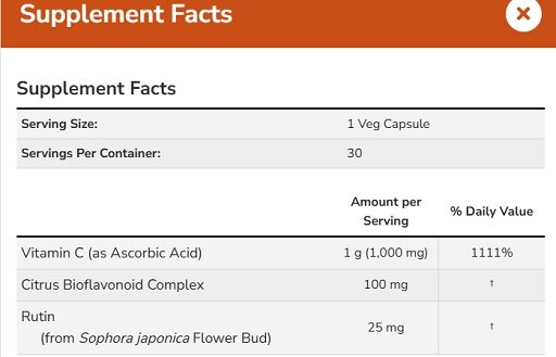 Now Foods Vitamin C-1000 30 Veg Kapseln