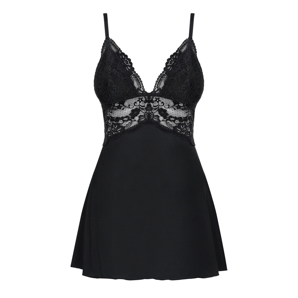 OB 810-BAB-1 babydoll & thong black