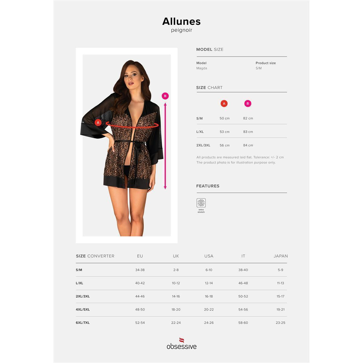 OB Allunes peignoir black-leo
