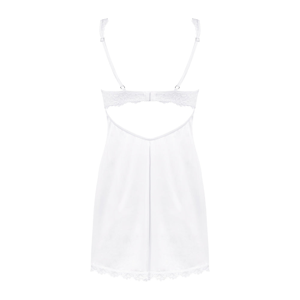 OB Amor Blanco underwire chemise & thong white