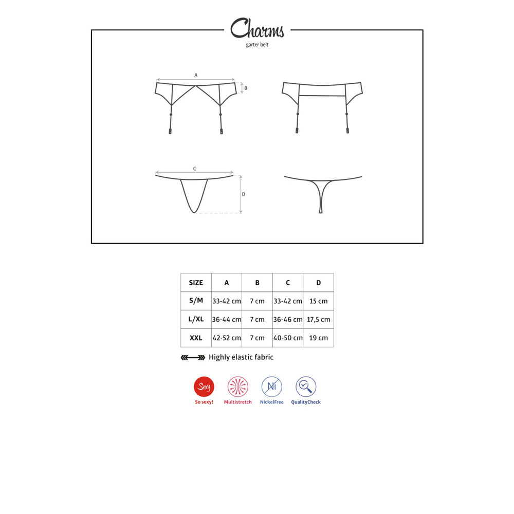 OB Charms garter belt & thong