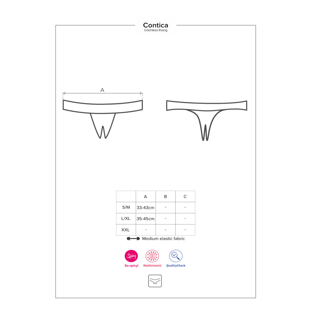 OB Contica crotchless thong black