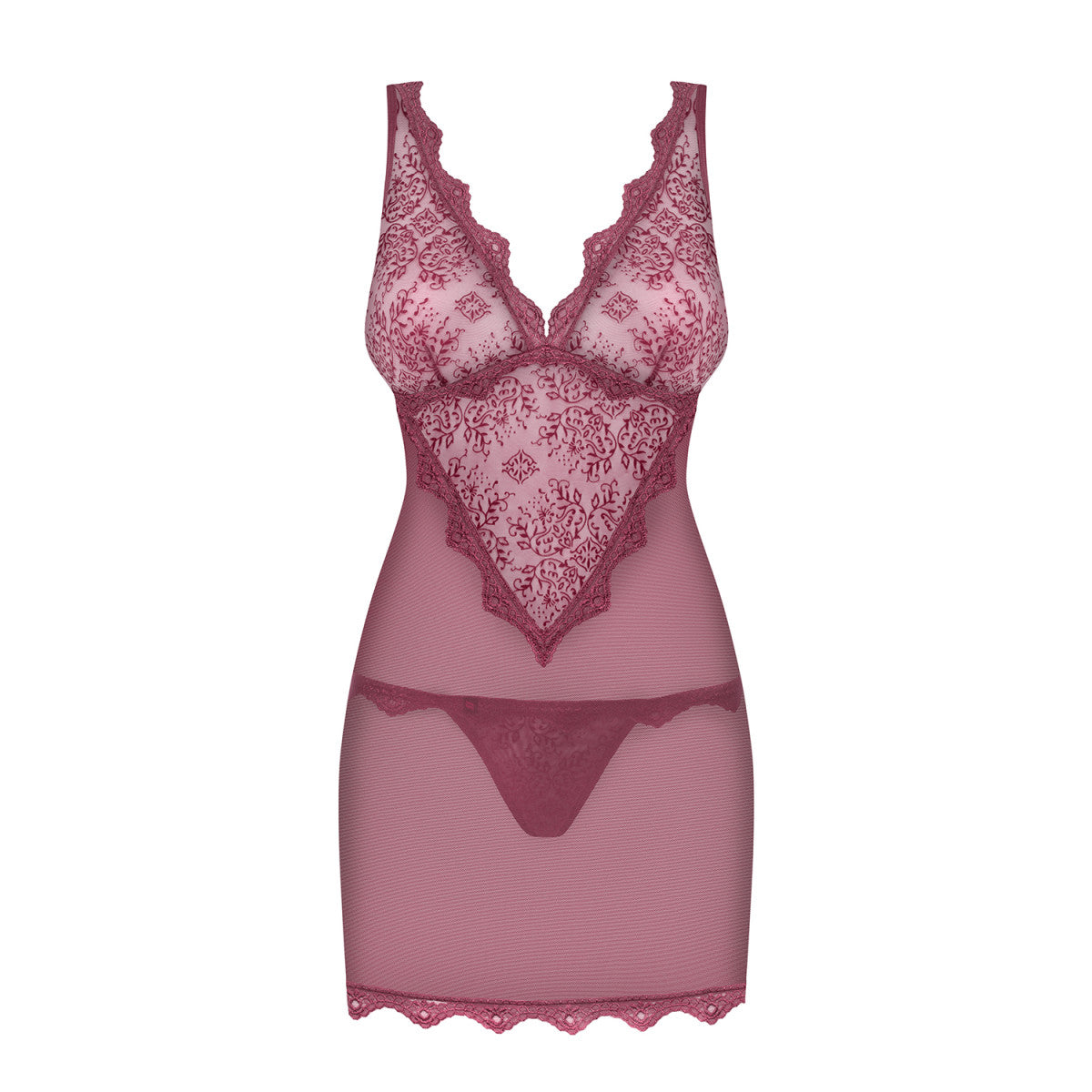 OB Emperita chemise & thong berry