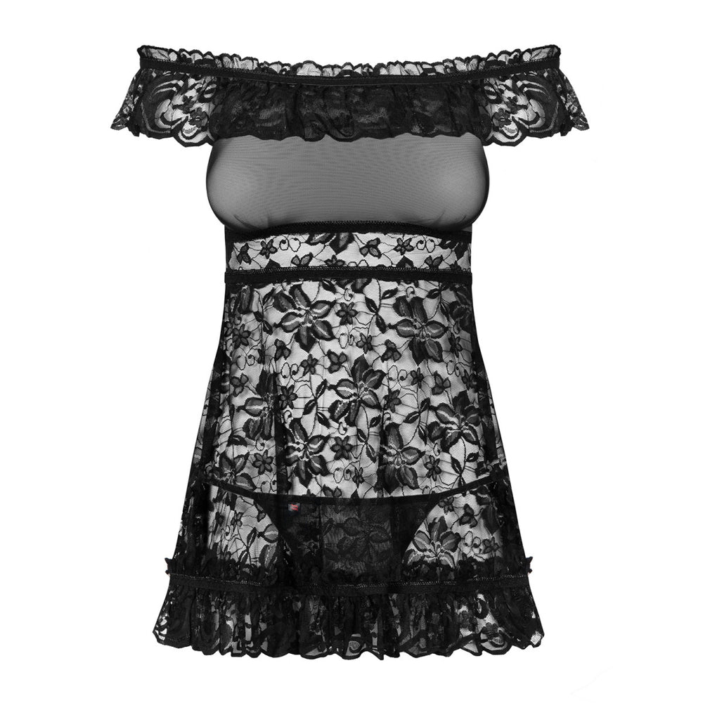 OB Flores chemise & thong black