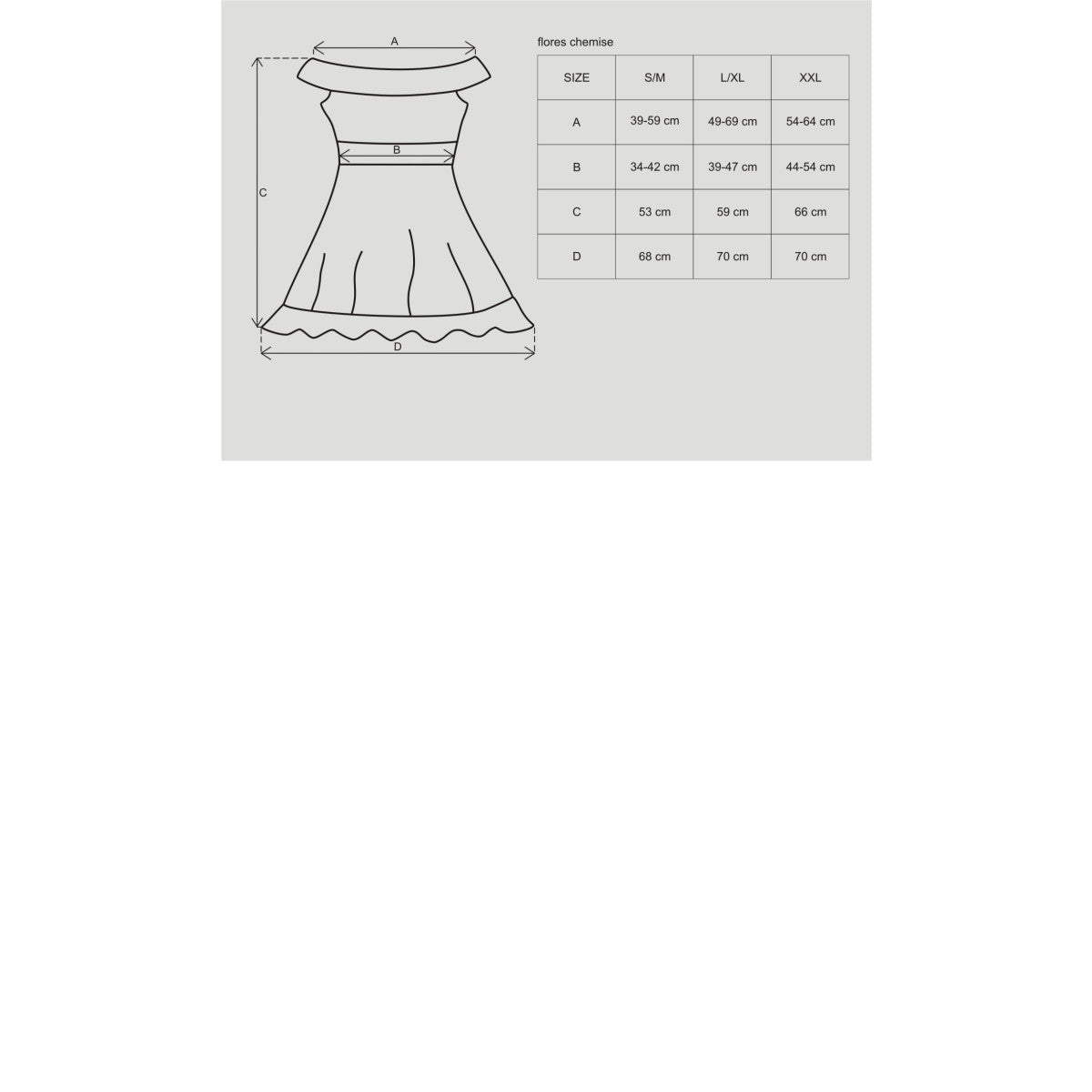 OB Flores chemise & thong black