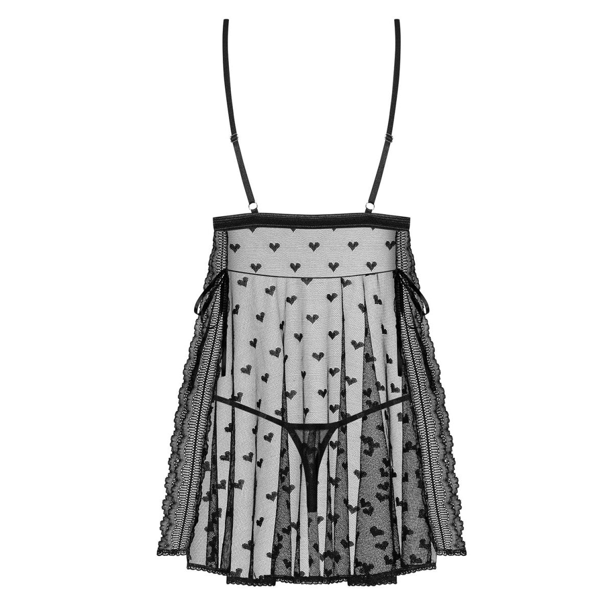 OB Heartia babydoll & thong black