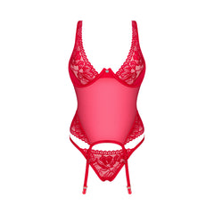 OB Lacelove corset & thong red