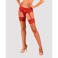 OB Lacelove stockings nude-red