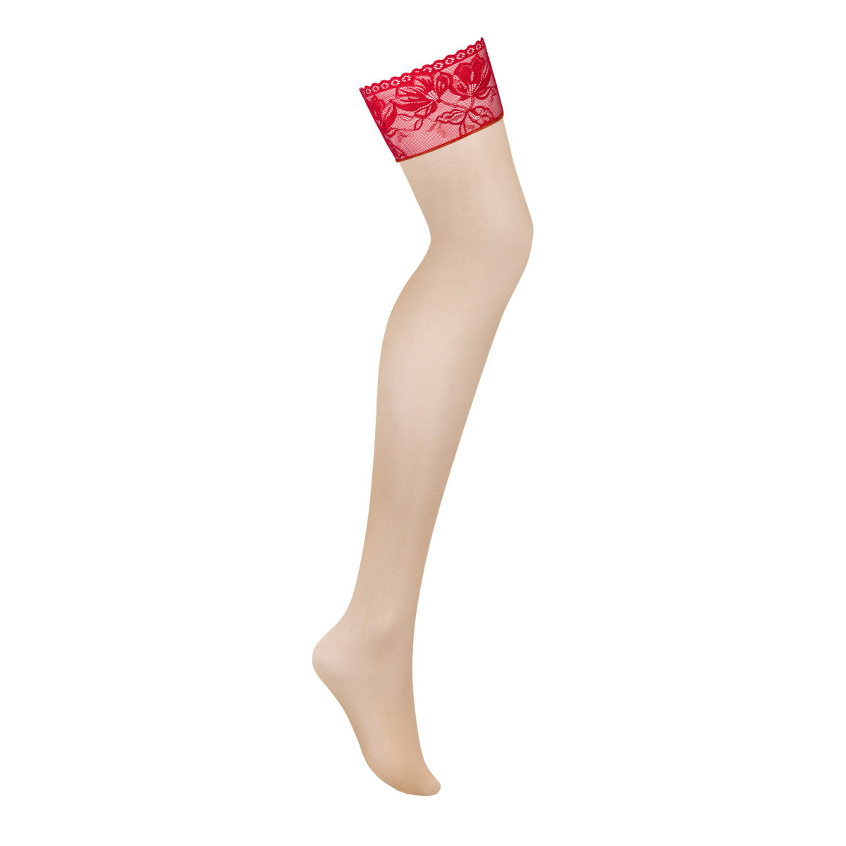 OB Lacelove stockings nude-red