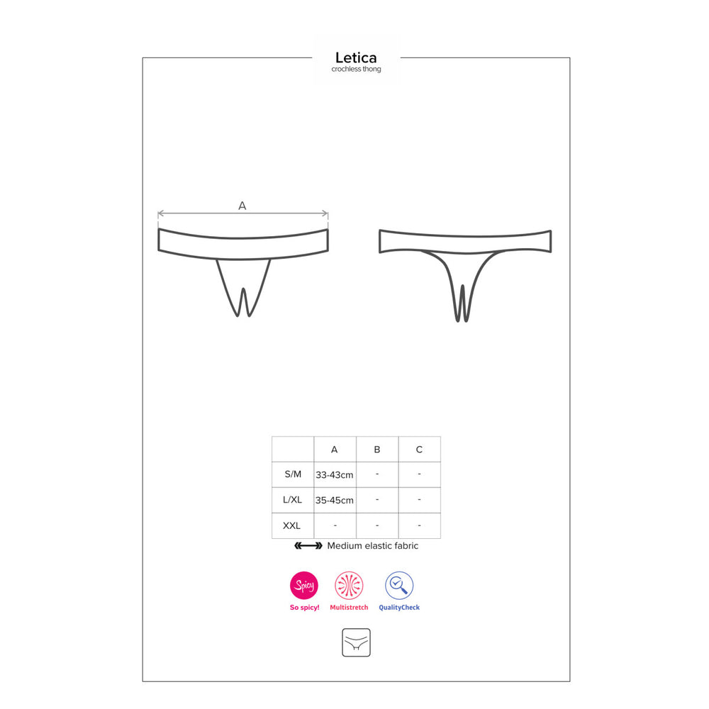 OB Letica crotchless thong black