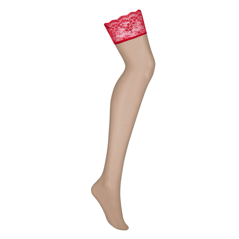 OB Lovica stockings skin-red