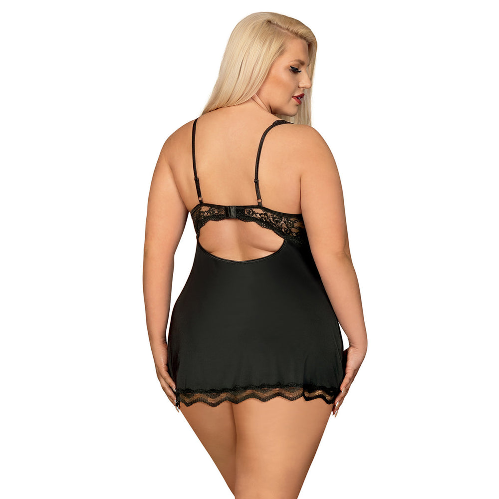 OB Luvae babydoll & thong black Size Plus