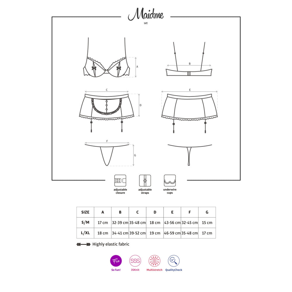 OB Maidme 5pcs set black-white