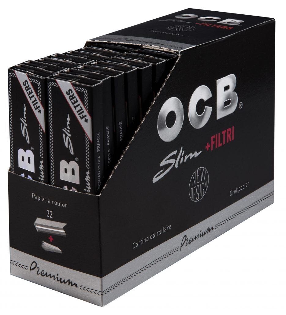 OCB - Premium Slim Kingsize + Tips - Display - 32 x 32 Stück