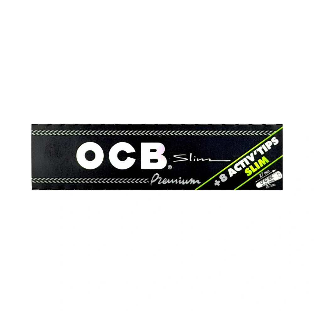 OCB Schwarz Premium Slim + 8 Activ Tips