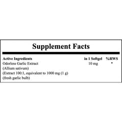 Odorless Garlic 1000mg - 100softgels. (bezwonny czosnek)