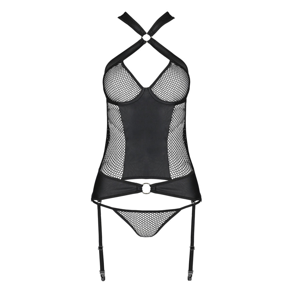 PE Amanda corset & thong black