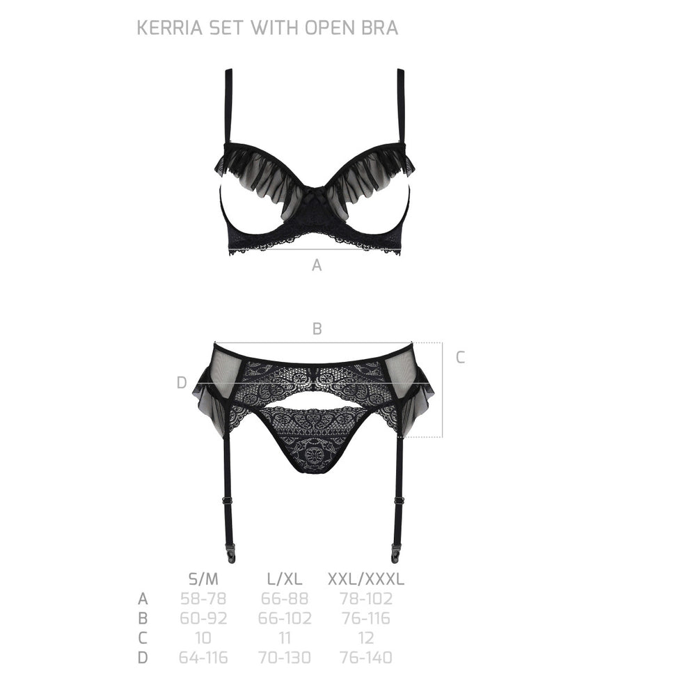 PE ECO Kerria 3pcs set with open bra black