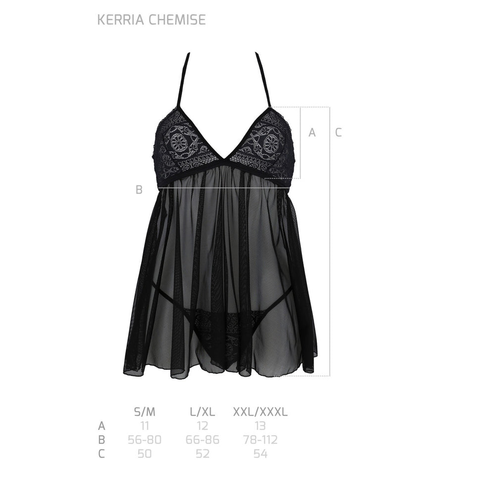 PE ECO Kerria chemise & thong black