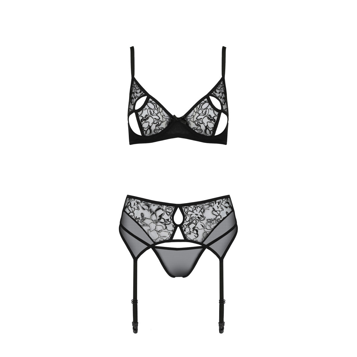 PE ECO Primula 3pcs set with open bra black