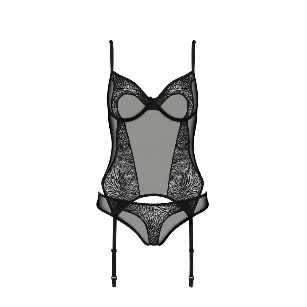 PE ECO Selaginella corset & thong black