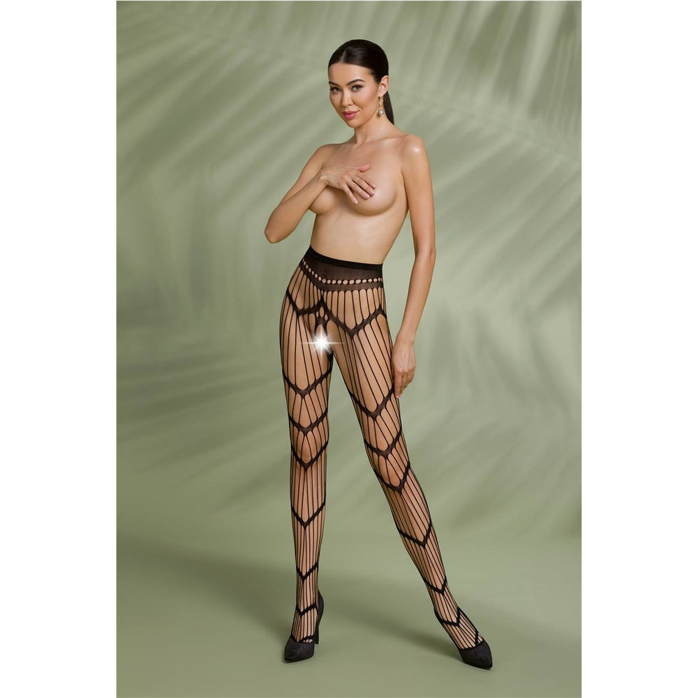 PE ECO Straps-Strumpfhose S008 black