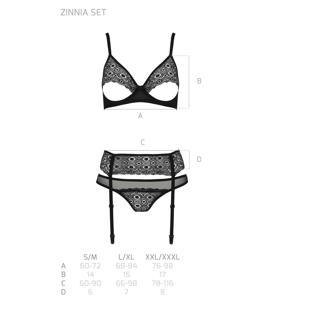 PE ECO Zinnia 3pcs set black