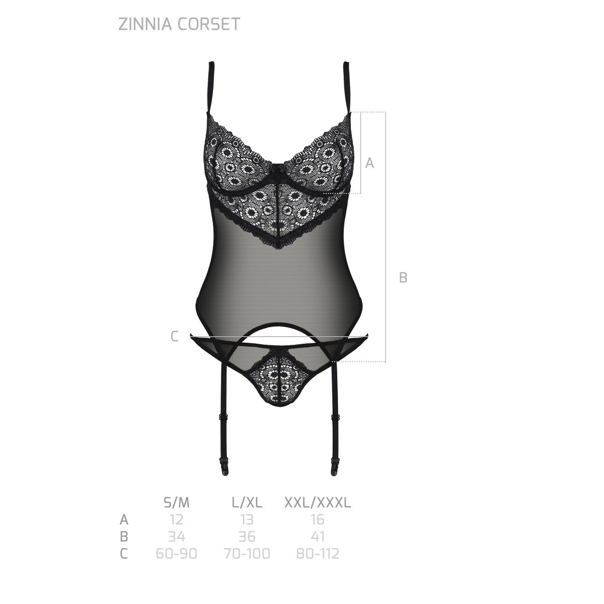 PE ECO Zinnia corset black