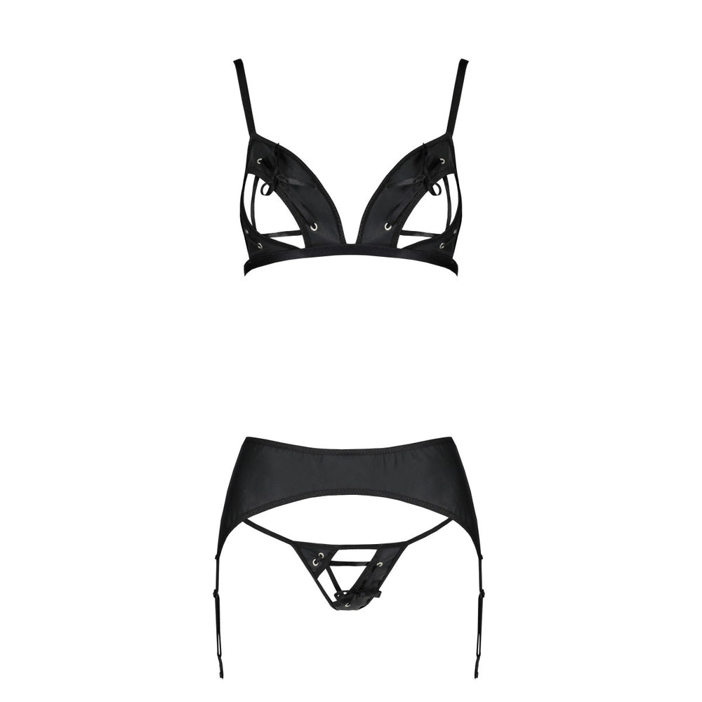 PE Miley 3pcs set with open bra black
