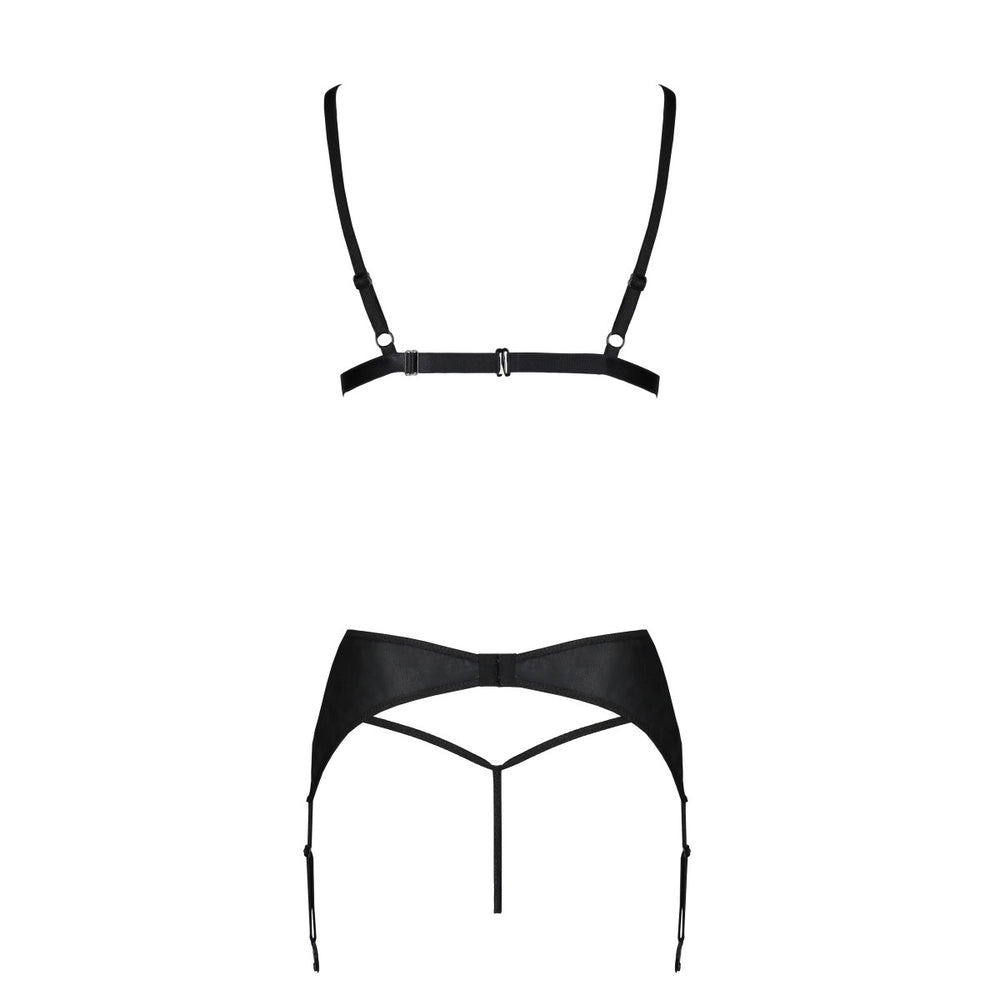 PE Miley 3pcs set with open bra black