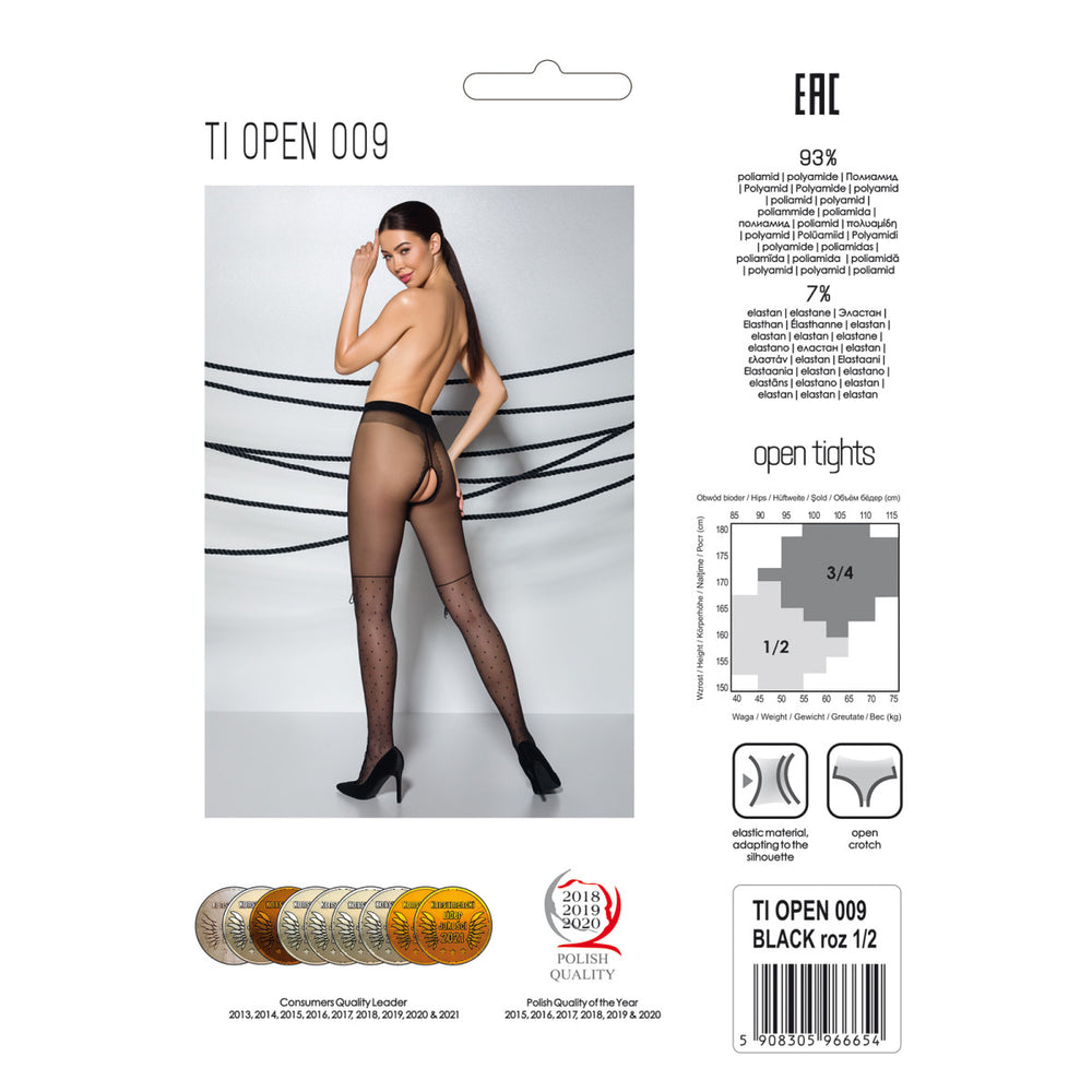 PE TI Open 009 Strumpfhose open (ouvert tights) black