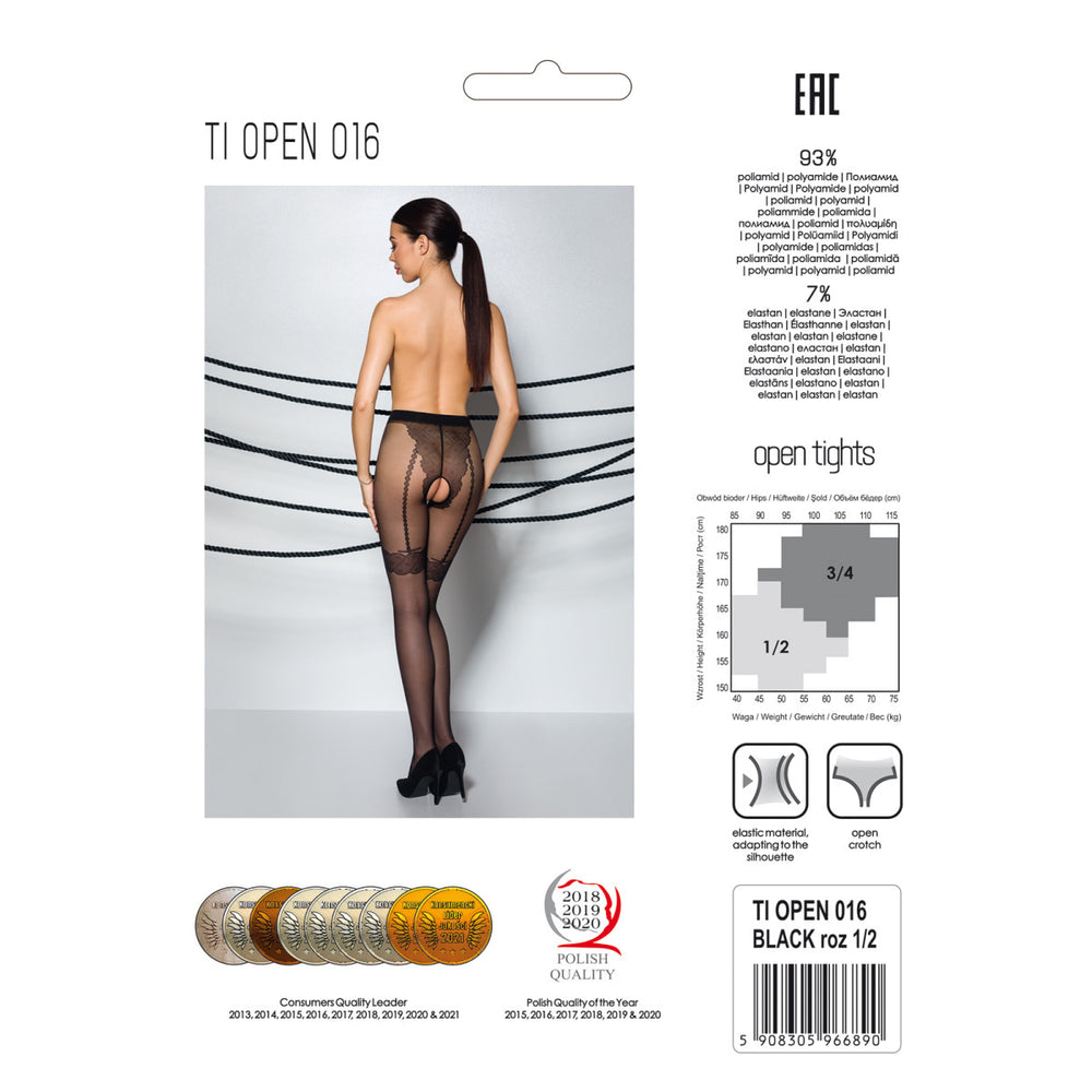 PE TI Open 016 Strumpfhose open (ouvert tights) black