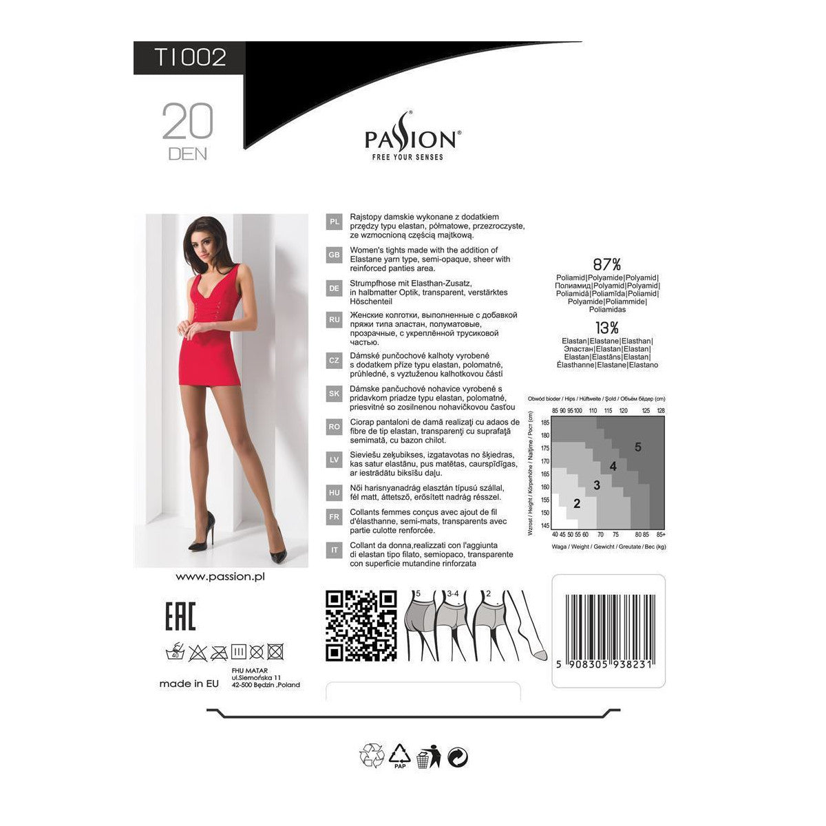 PE TI002 Strumpfhose beige 20 DEN