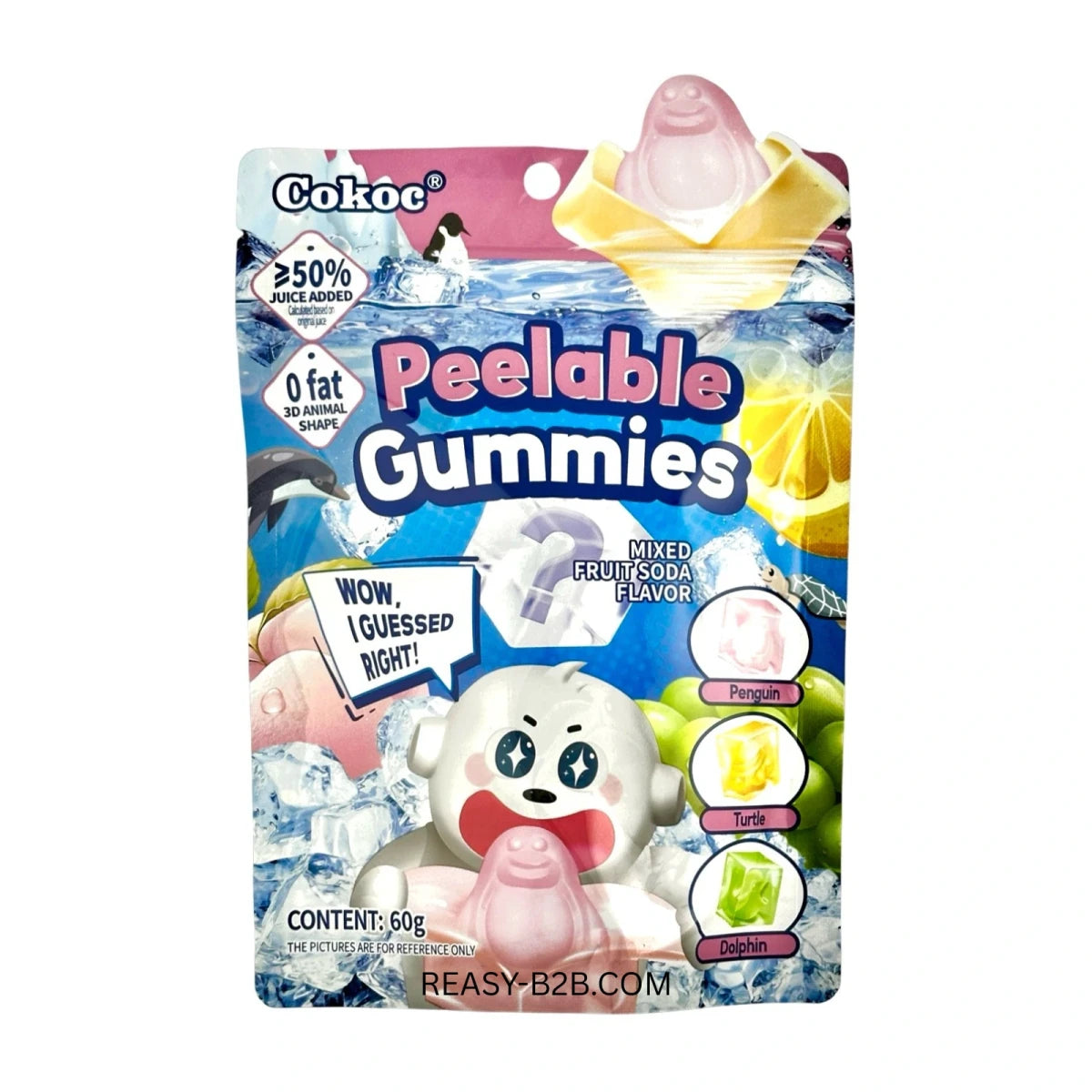 Peelable Gummies - Mixed Fruits Soda (Blue) 60g