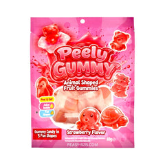 Peely Gummy Animal Shaped Strawberry 60g