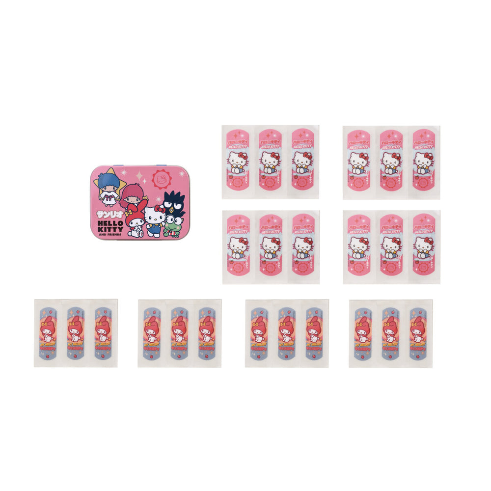 Pflaster in Metalldose - Hello Kitty & Friends - 2 Grössen / 24 Stück - Display - 12 Stück