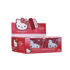 Pflaster in Metalldose - Hello Kitty Glitter - 2 Grössen / 24 Stück - Display - 12 Stück