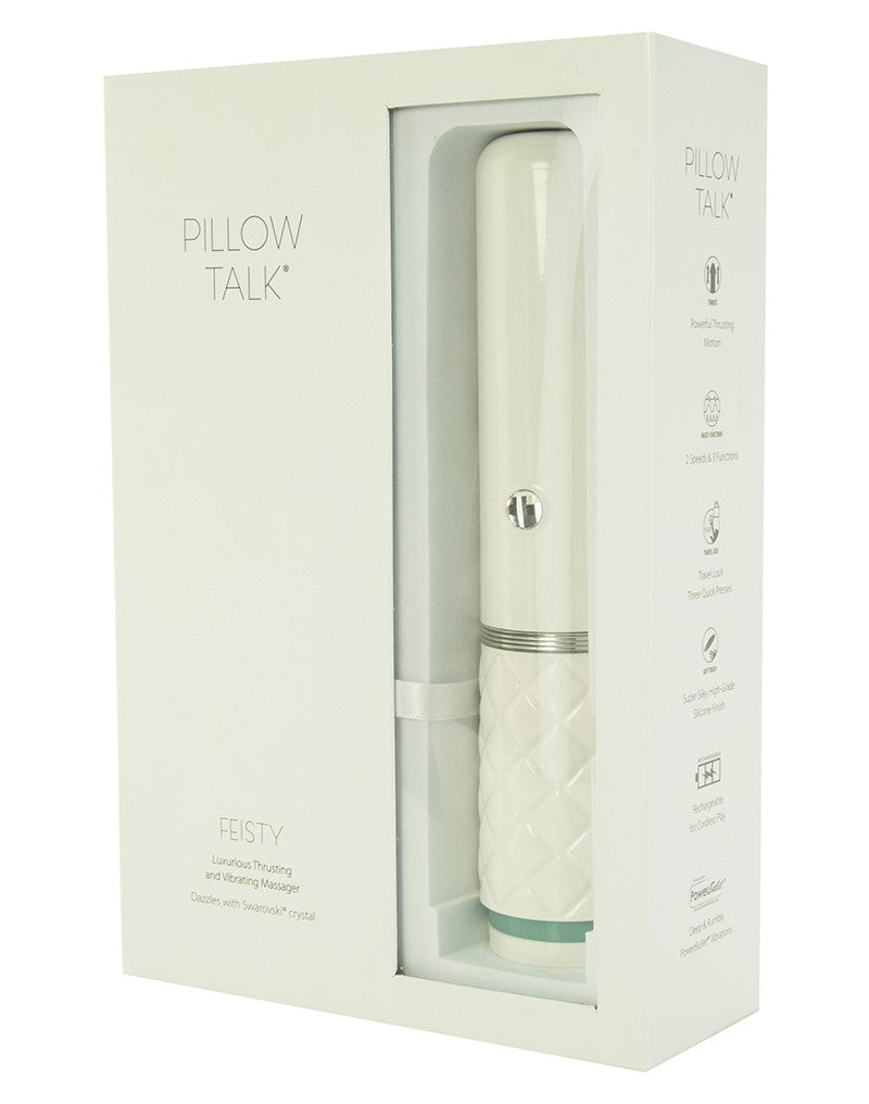 10: Pillow Talk - Feisty - Thrusting Vibrator - Mint