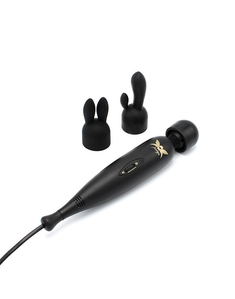 Pixey - Pixey Turbo - Wandvibrator mit 2 Aufsätzen - Schwarz