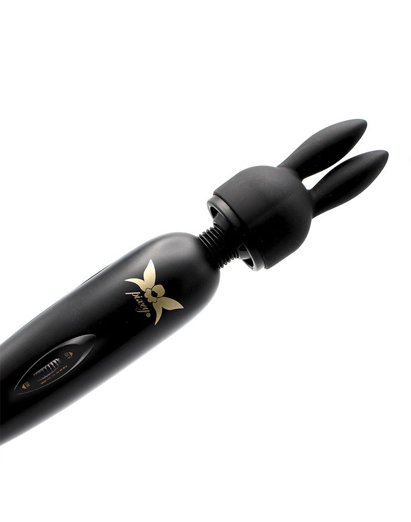 Pixey - Pixey Turbo - Wandvibrator mit 2 Aufsätzen - Schwarz