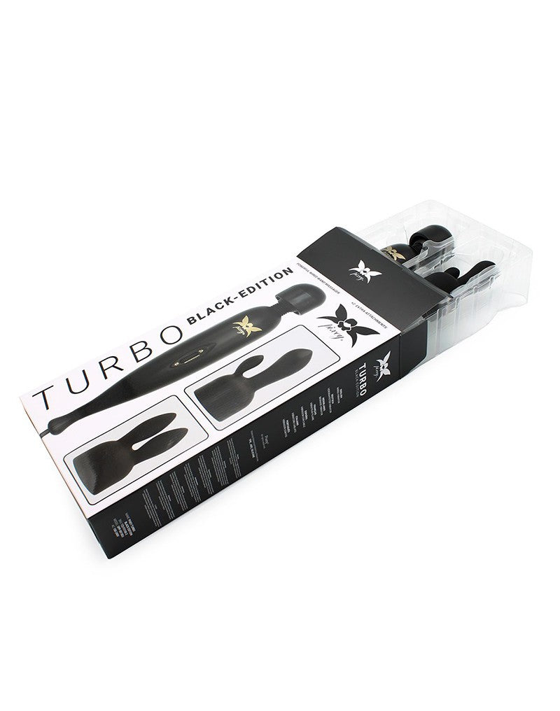 Pixey - Pixey Turbo - Wandvibrator mit 2 Aufsätzen - Schwarz