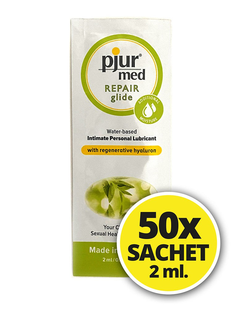 1: pjur - Med Repair Glide - Gleitmittel auf Wasserbasis - 50 Sachets à 2 ml