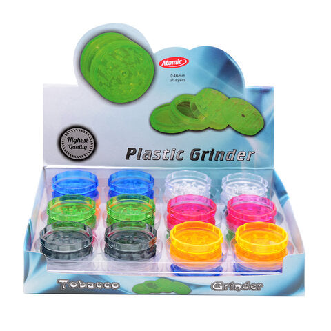 Plastic Grinder - 48mm - 2 Layers - Display - 24 Stück