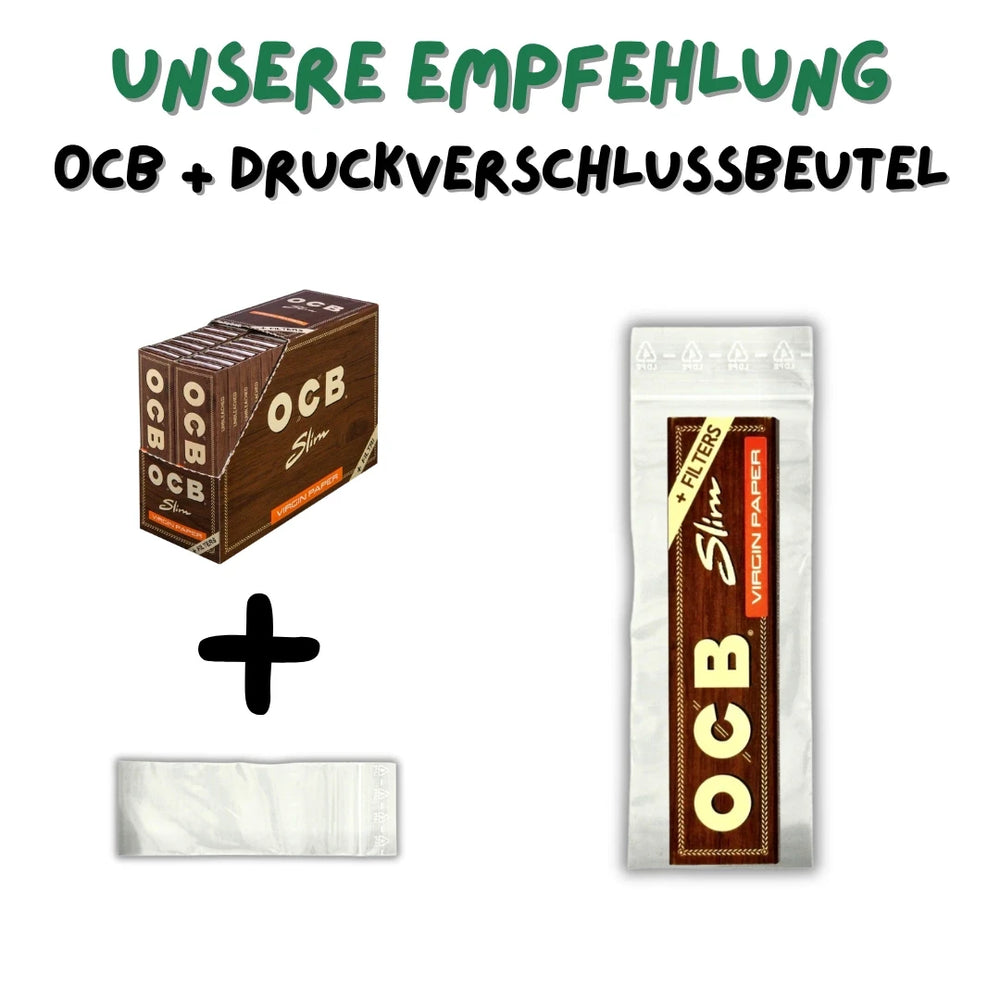Plastik Druckverschlussbeutel für OCB Premium Slim Filterpapier