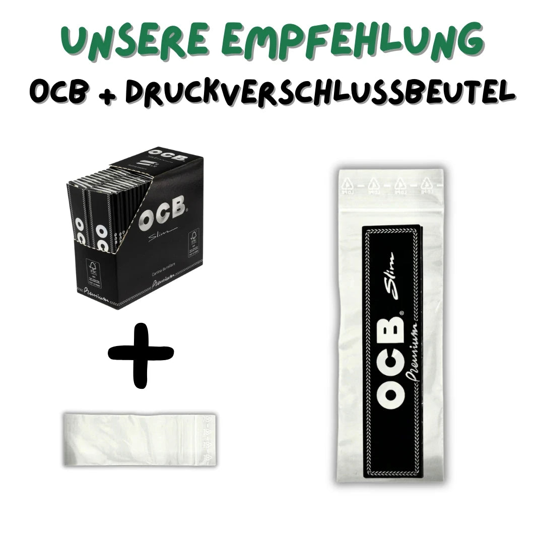 Plastik Druckverschlussbeutel für OCB Premium Slim Filterpapier