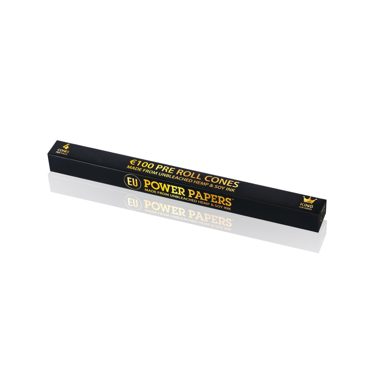Power Papers 100 EURO - King Size Cones - Prerolled Joints - Box - 24 x 4 Stück