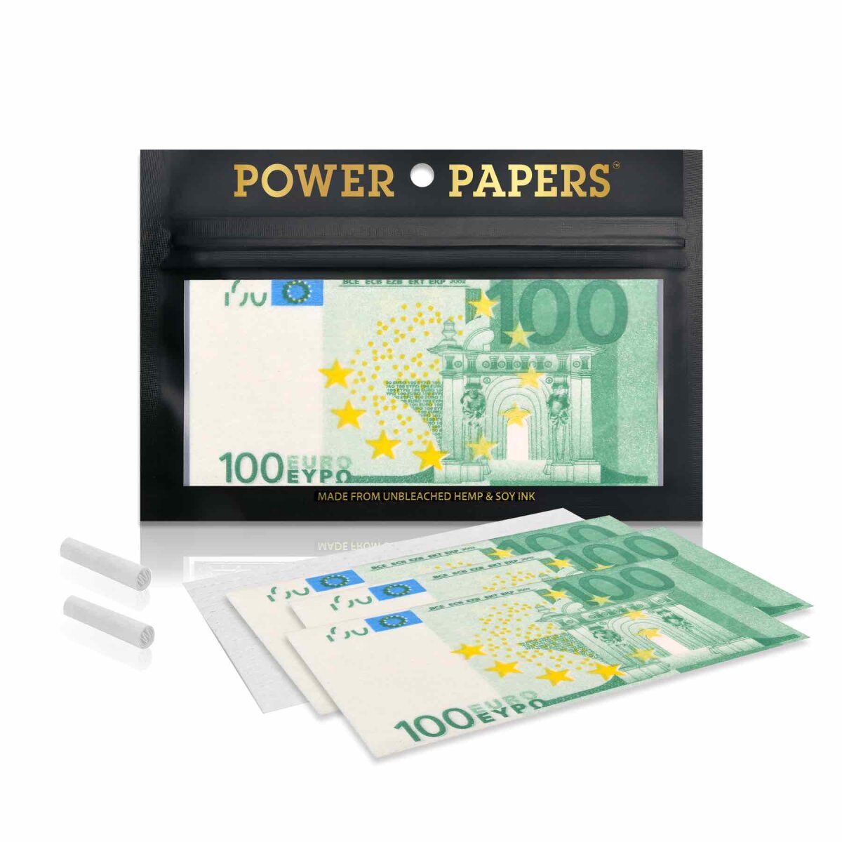 Power Papers 100 EURO - Super King Size + Tips - Box - 12 x 12 Stück