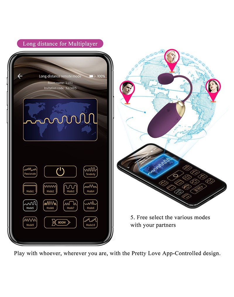 14: Pretty Love - Abner - Wearable Vibrator mit App-Steuerung - Lila