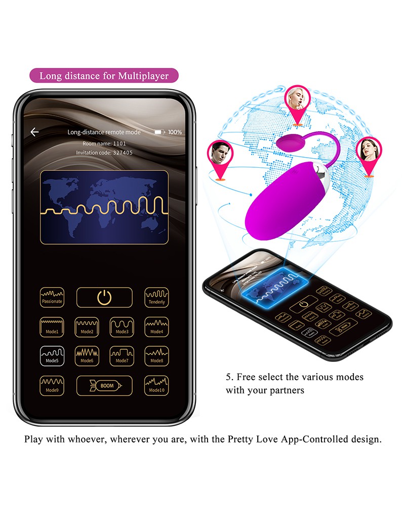 Pretty Love - Abner Intimate Egg with App Control